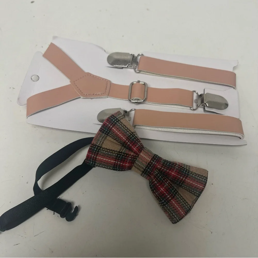 New Bow tie and suspenders for boys